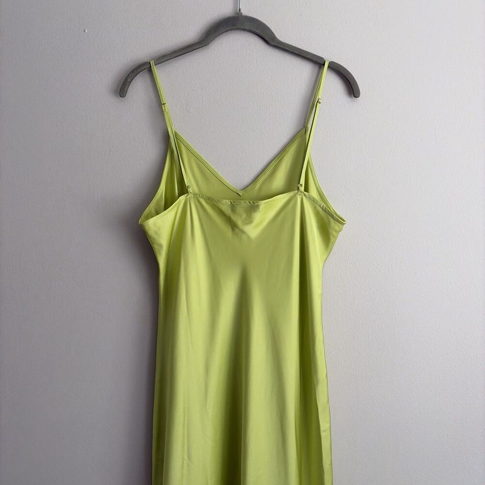 Vineyard Vines Womens Green Satin Maxi Dress Size Large Cocktail Party Beach - Picture 6 of 9